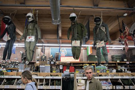 vintage army navy surplus store